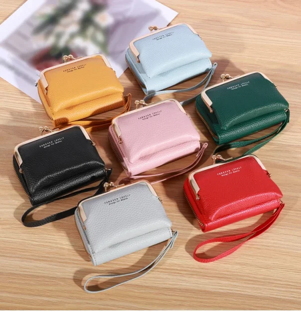 Wallet Women's Fashion Wrist Strap Short Zero Wallet Large Capacity Coin Clip Bag Multiple Card Positions Card Bag Money Clip - Image 14