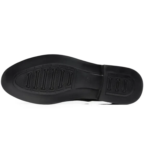 Handmade Men's Black Leather Oxford Shoes - Image 20