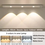 White/Black LED Cabinet Light USB Rechargeable Motion Sensor LED Light for Kitchen Wardrobe Cabinet Lighting 20CM/30CM/40CM/50CM - Image 10