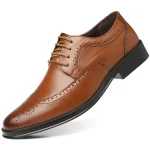 Handmade Men's Black Leather Oxford Shoes - Image 15