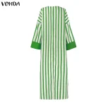 Plus Size 5XL VONDA Women Maxi Robe Bohemian Long Sleeve Floral Print Long Sundress Oversized Party Vestido Fashion Casual Dress - Image 5