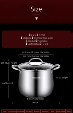 GEDO LFGB 304 Stainless Steel Stewing Pot - Image 32