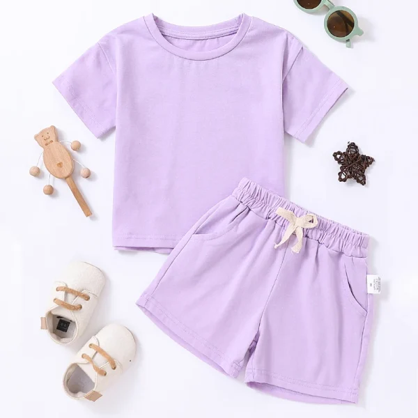 Essential 2-Piece Kids' Solid Summer Set - Image 5