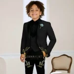 Boys' 3-Piece Slim Fit Wedding Tuxedo - Image 20