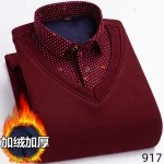 2026 Men's Winter Warm Shirts Thickened Fake Two-piece Shirts Male High-quality Shirts Men's Warm Clothes Shirt Pullovers Tops - Image 12