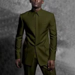 Tailored Man Suit Stand Collar Tuxedo Gentleman Solid Color Outfit Set 2 Piece Suits Smart Casual Daily Office Male Clothing - Image 13