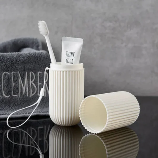 Travel Portable Toothbrush Cup Bathroom Toothpaste Holder Storage Case Box Organizer Travel Toiletries Storage Cup New Creative - Image 3