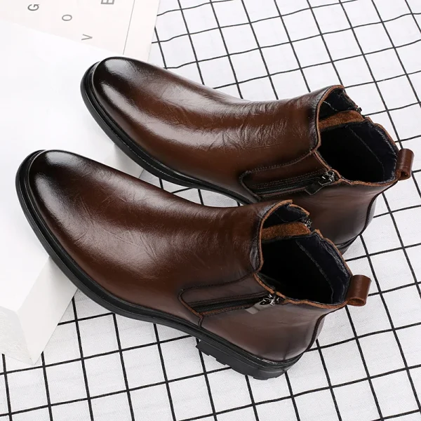 Leather Chelsea Men's Boots - Image 11