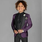 Boys' 3-Piece Jacquard Tuxedo Set - Image 15