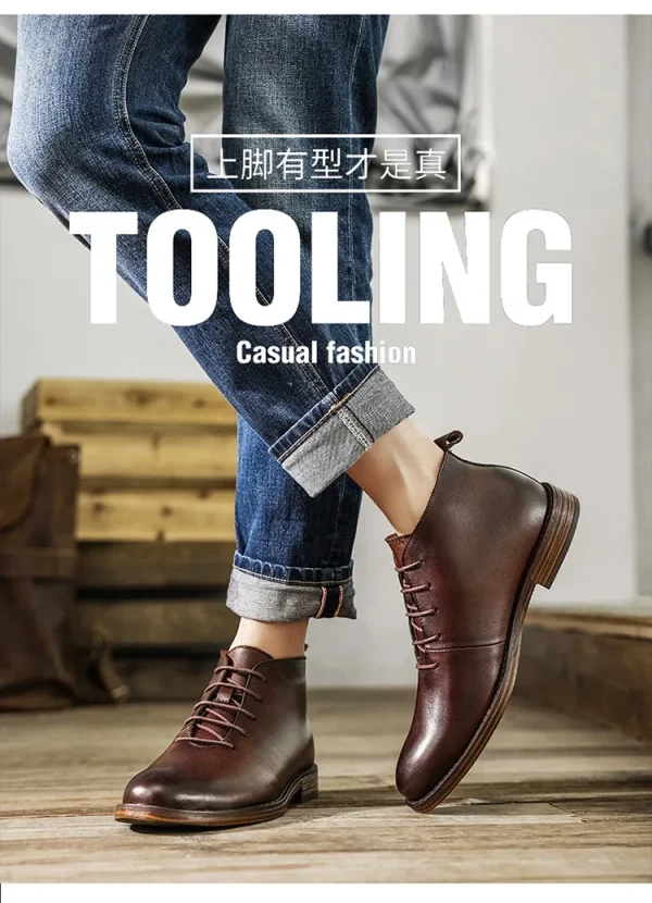 Retro Ankle Boots For Men - Image 10