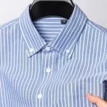 slim-fit striped Oxford shirt - Image 10