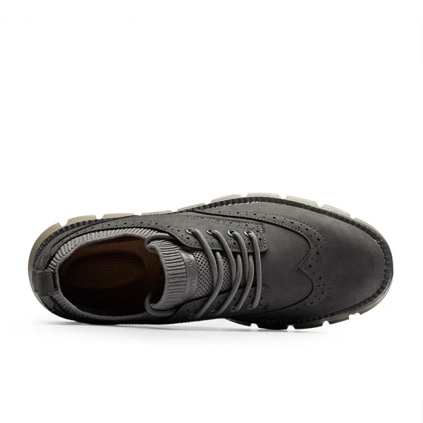 Mens Brogues Leather Casual Shoes - Image 5