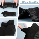 12 Pairs Men's Mesh Breathable Sports Ear Lifting Socks All Season Solid Color Low Cut Casual Mens Short Tube Socks - Image 4