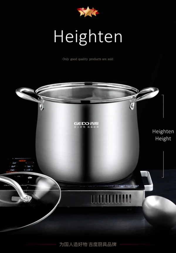GEDO LFGB 304 Stainless Steel Stewing Pot - Image 17