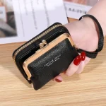 Wallet Women's Fashion Wrist Strap Short Zero Wallet Large Capacity Coin Clip Bag Multiple Card Positions Card Bag Money Clip - Image 11