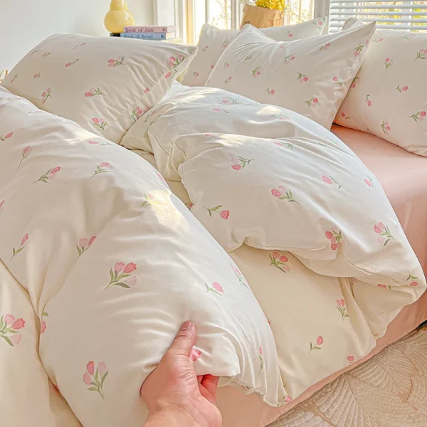 1pc Purple Lavender Printed Duvet Cover Single/Queen/King Size Quilt Cover for Double Bed Flower housse de couette220x240cm - Image 19