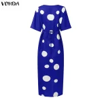 Bohemian Print Midi Dress - Image 5