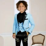 Boys' 3-Piece Slim Fit Wedding Tuxedo - Image 9