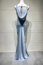 XIAOTANG Satin Cowl Neck Maxi Dress - Image 11