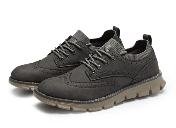 Mens Brogues Leather Casual Shoes - Image 15