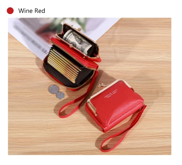 Wallet Women's Fashion Wrist Strap Short Zero Wallet Large Capacity Coin Clip Bag Multiple Card Positions Card Bag Money Clip - Image 27