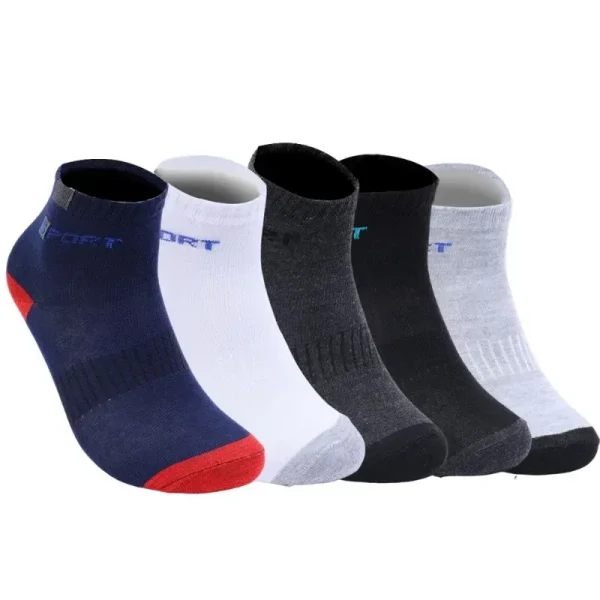 Cotton Sock for Men Sport Breathable Soft Letter Fashion Sneakers High Elastic Middle Tube Stocking Towel Sox Summer Running - Image 4