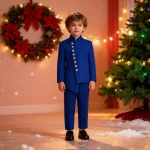 Boys' Vibrant Blue 2-Piece Suit ​A sharp, eye-catching