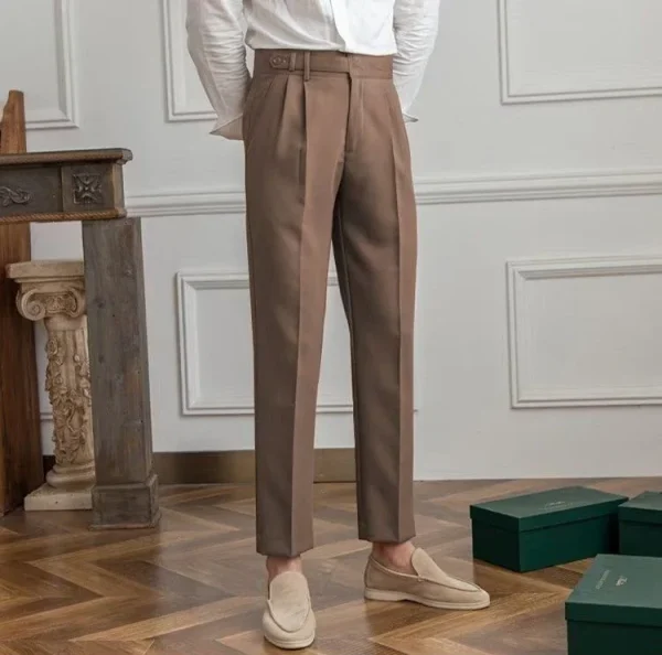 Man Suits Pants Fluid Khaki Draped Trousers for Men Baggy Suit Korean Style Clothes Reviews Many Slacks High Quality Dress Up - Image 10