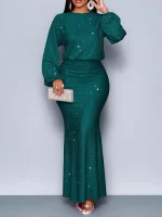 Women's Long Sleeve Bodycon Dress - Image 15