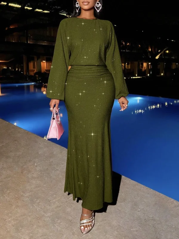 Women's Long Sleeve Bodycon Dress - Image 21