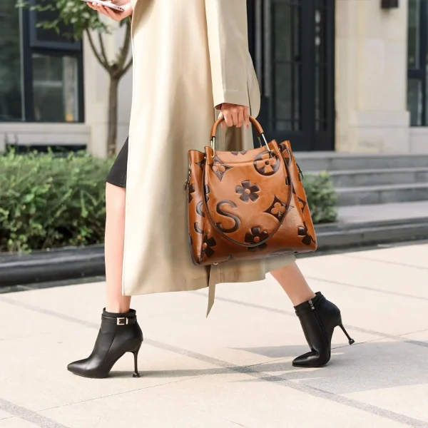 Top Handle Bucket Bag Set - Image 2