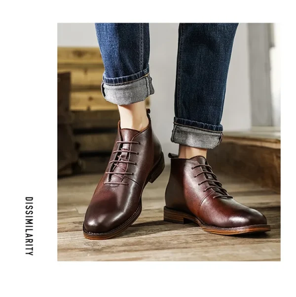 Retro Ankle Boots For Men - Image 13