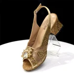 Women's Peep-Toe Heels with handbag - Image 22