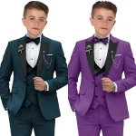 Boys' 3-Piece Burgundy Tuxedo - Image 4