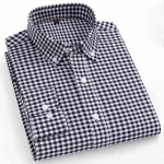 plaid shirts for man slim fit formal casual - Image 9