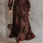 Vintage floral evening gown - Image 2