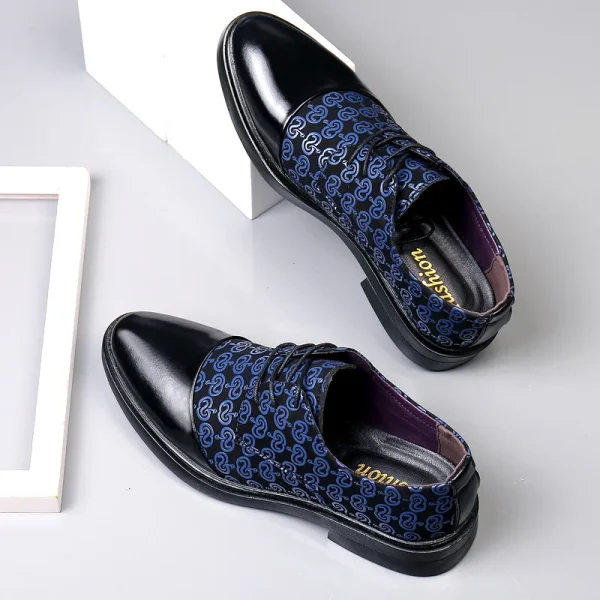 Men Black oxfords shoes - Image 6