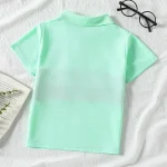 Boys Handsome And casual Lapel Short Sleeved T-shirt - Image 25