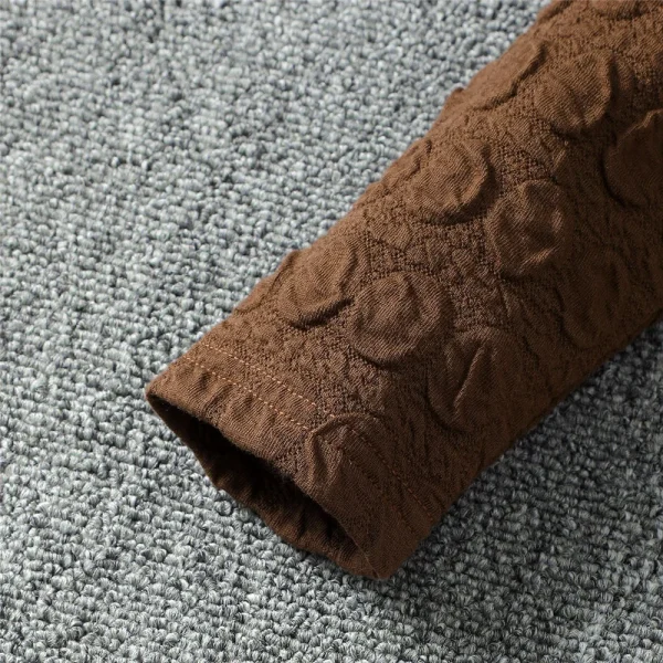 Girls' 2-Piece Brown Top & Lattice Dress Set - Image 8