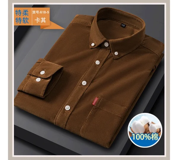Men's Regular-Fit Corduroy Shirt - Image 30