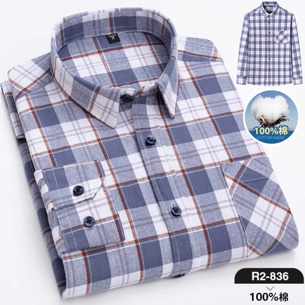 Cotton plaid shirt - Image 35