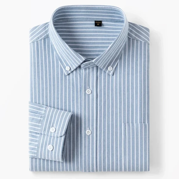 slim-fit striped Oxford shirt - Image 6