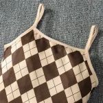 Girls' 2-Piece Brown Top & Lattice Dress Set - Image 3