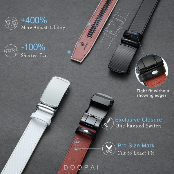 Men Belts Leather Waist Strap Male Automatic Buckle Waistband Mens High Quality Girdle Belts for Women Men Gifts 105 115  125cm - Image 18