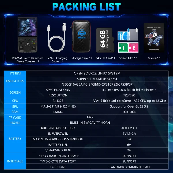 R36MAX Portable Video Game Player - Image 6