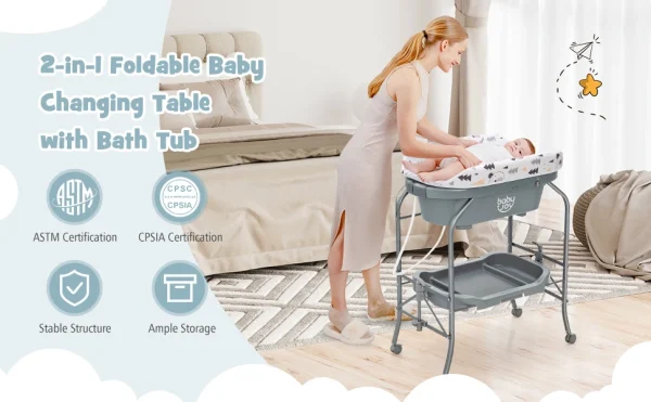 Linor 2 in 1 Bathtub with Changing Table - Image 11