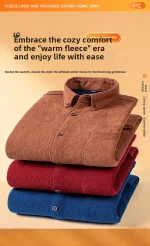 Men's Large Size Corduroy Fleece Warm Plaid Classic Style - Image 16