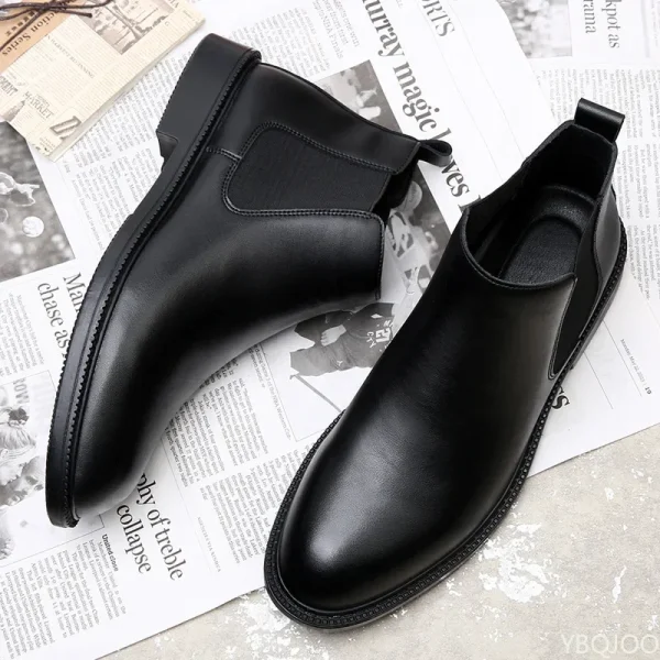 Men's Boots Handmade Leather Ankle Shoes - Image 4