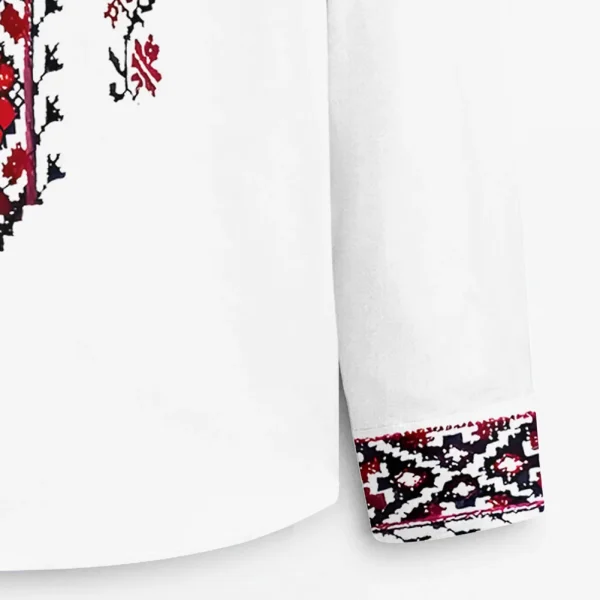 Mens Casual Shirts Long Sleeve Ethnic Style - Image 11