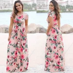 Summer Maxi Dress Women Floral Print Boho Beach Dress - Image 14